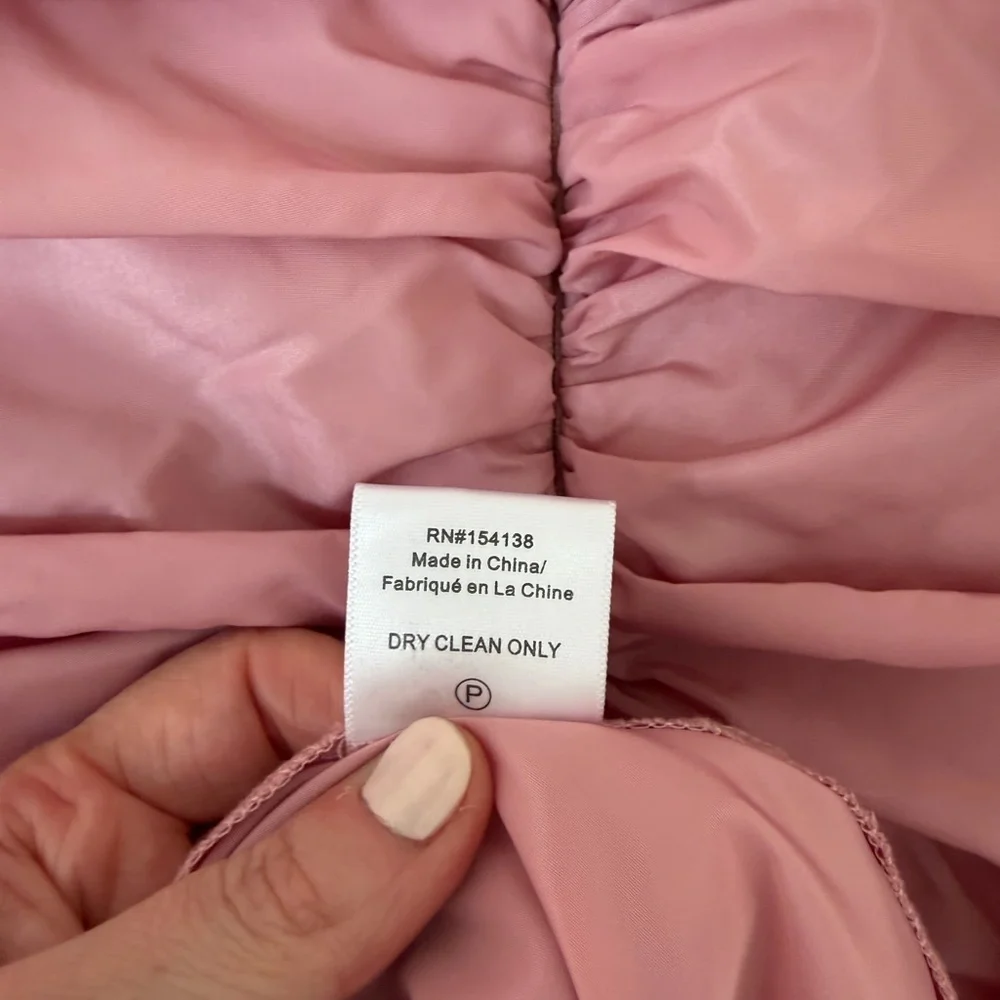 Staud Dayanara Pink Cutout Taffeta Dress